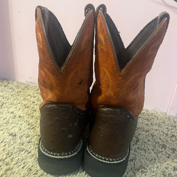 Orange Justin work boots - Picture 2 of 5